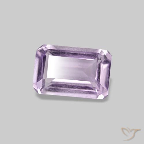 Améthyste Medium Light-Violet naturelle Taille émeraude, 0.52 ct, VS
