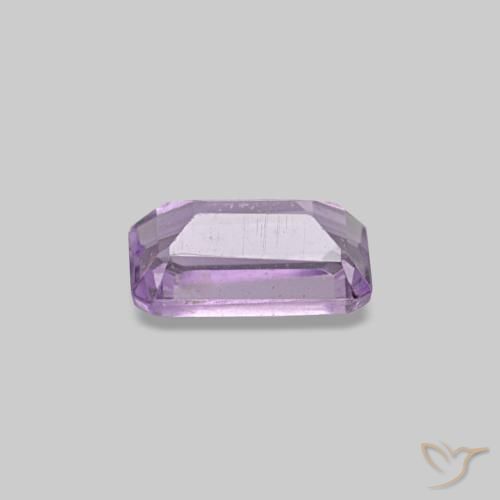 Améthyste violet naturelle taille émeraude, 0,30 ct, VS