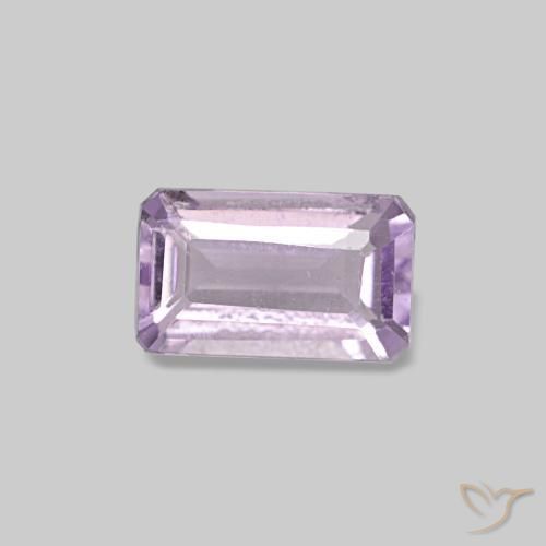 Améthyste violet naturelle taille émeraude, 0,28 ct, VS-SI