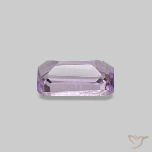 Améthyste violet naturelle taille émeraude, 0,28 ct, VS-SI