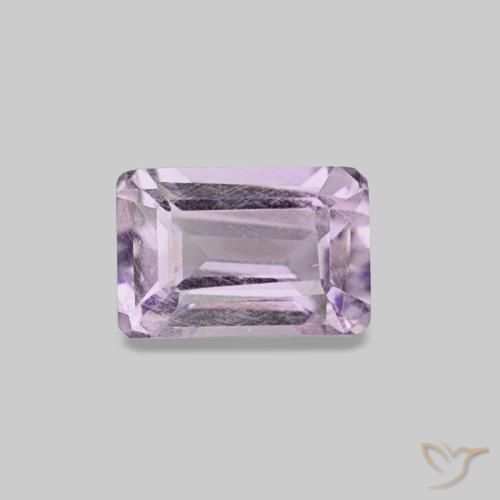 Améthyste violet de 0,66 ct, taille émeraude, VS-SI