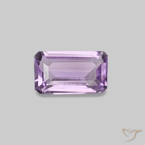 Améthyste violet naturelle taille émeraude, 0,24 ct, VS-SI