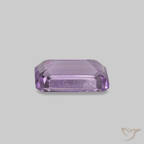 Améthyste violet naturelle taille émeraude, 0,24 ct, VS-SI