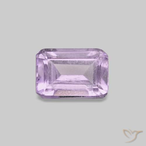 Améthyste violet moyen naturelle taille émeraude, 0,50 ct, VS-SI