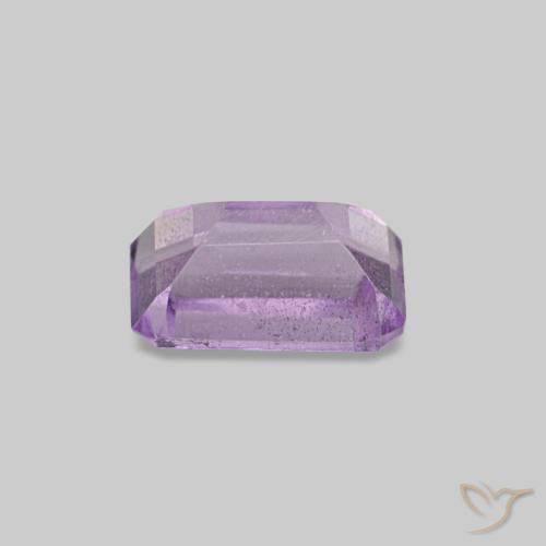 Améthyste violet moyen naturelle taille émeraude, 0,50 ct, VS-SI