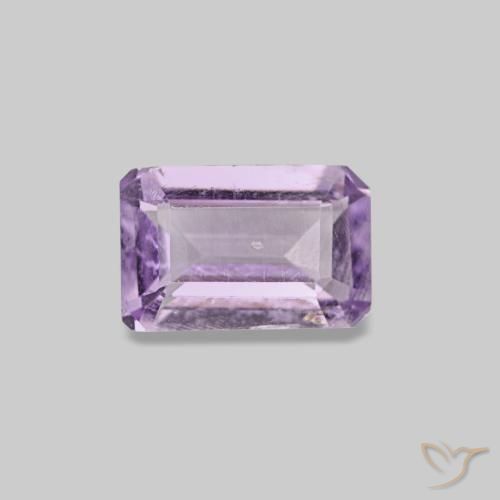 Améthyste violet de 0,46 ct, taille émeraude, VS-SI
