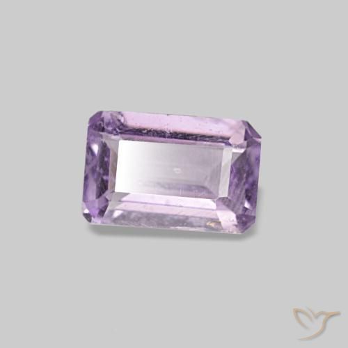 Améthyste violet naturelle taille émeraude, 0,46 ct, VS-SI
