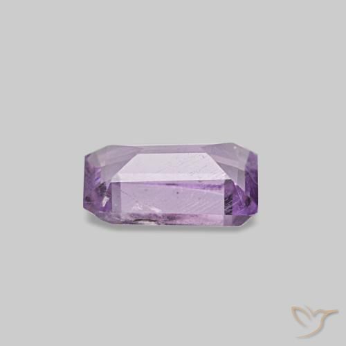 Améthyste violet naturelle taille émeraude, 0,46 ct, VS-SI