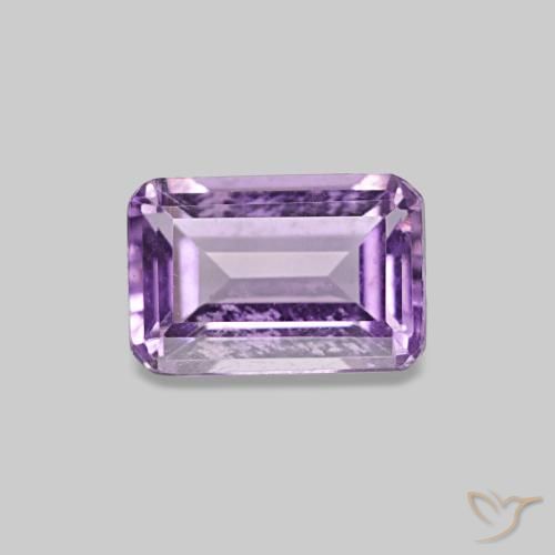 Améthyste Violet foncé naturelle Taille émeraude, 0.54 ct, VS
