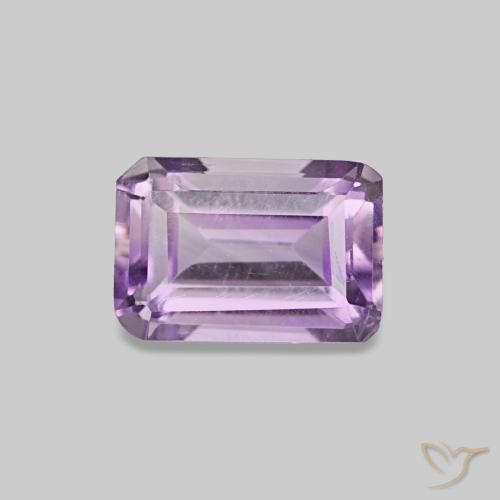 Améthyste violet de 0,58 ct, taille émeraude, VS