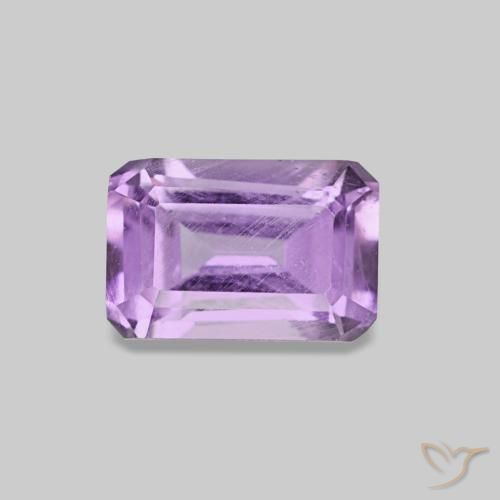 0.60ct Violet moyen Améthyste, Taille émeraude, VS