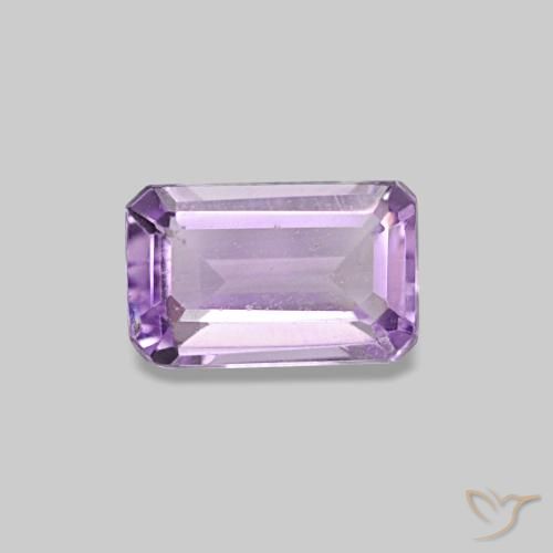 Améthyste violet de 0,32 ct, taille émeraude, VS