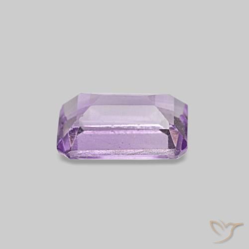 Améthyste violet naturelle taille émeraude, 0,32 ct, VS