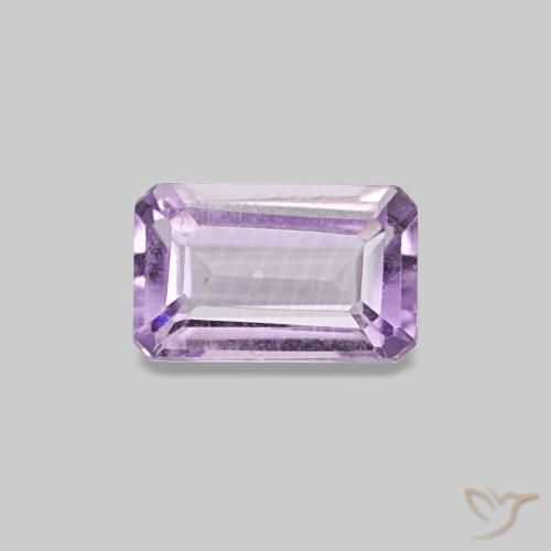 Améthyste violet naturelle taille émeraude, 0,28 ct, VS-SI