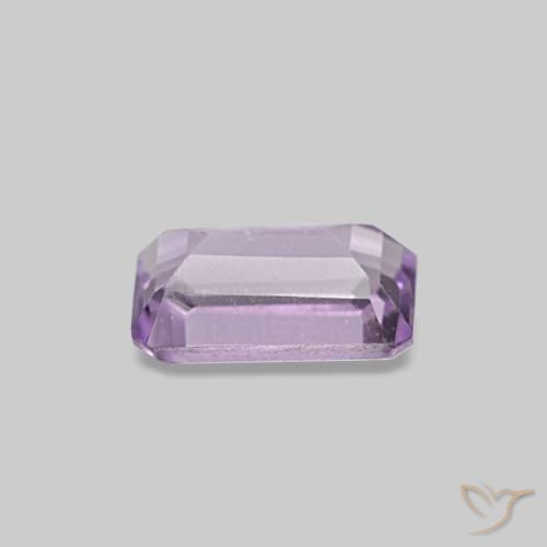 Améthyste violet naturelle taille émeraude, 0,28 ct, VS-SI