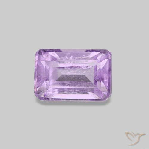 Améthyste violet de 0,62 ct, taille émeraude, VS-SI
