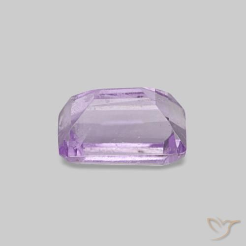 Améthyste violet naturelle taille émeraude, 0,62 ct, VS-SI