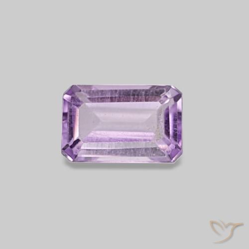 Améthyste violet de 0,33 ct, taille émeraude, VS-SI