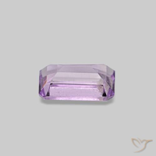 Améthyste violet naturelle taille émeraude, 0,33 ct, VS-SI