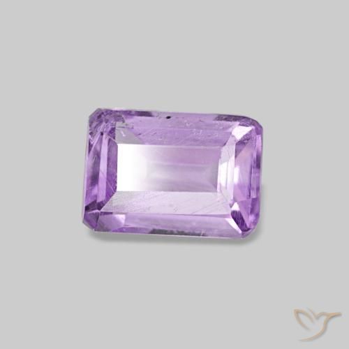 Améthyste violet naturelle taille émeraude, 0,52 ct, VS-SI