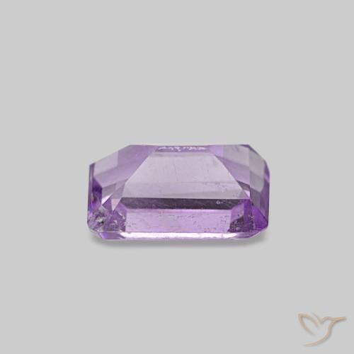 Améthyste violet naturelle taille émeraude, 0,52 ct, VS-SI