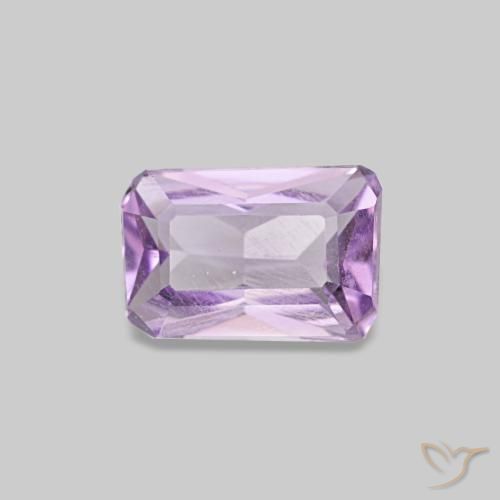 Améthyste violet de 0,42 ct, taille émeraude, VS
