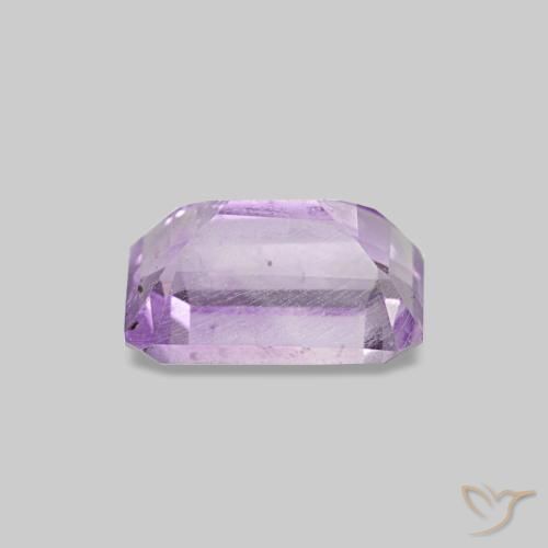 Améthyste violet naturelle taille émeraude, 0,60 ct, VS-SI