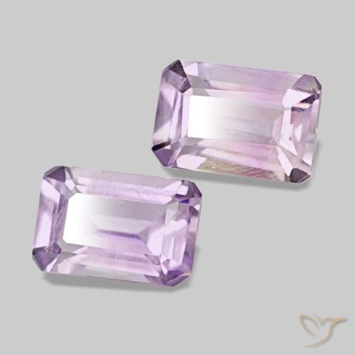 Achetez naturel 1,10ct violet rosé clair améthyste gems, taille émeraude, en provenance brésil chez gemselect. en stock, livraison internationale!