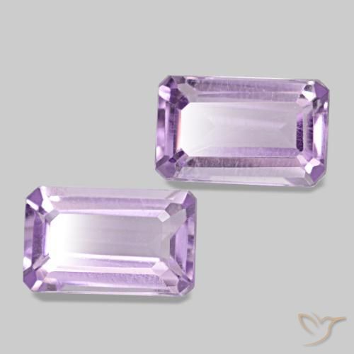 Achetez naturel 0,60ct violet rosâtre améthyste gems, taille émeraude, en provenance brésil chez gemselect. en stock, livraison internationale!