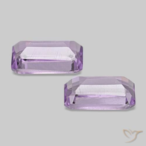 Achetez naturel 0,60ct violet rosâtre améthyste gems, taille émeraude, en provenance brésil chez gemselect. en stock, livraison internationale!