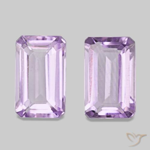Achetez naturel 0.57ct Violet clair Améthyste gems, Taille émeraude, En provenance Brésil chez GemSelect. En stock, livraison internationale!