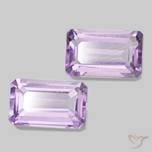 Achetez naturel 0.57ct Violet clair Améthyste gems, Taille émeraude, En provenance Brésil chez GemSelect. En stock, livraison internationale!