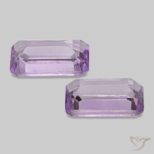 Achetez naturel 0.57ct Violet clair Améthyste gems, Taille émeraude, En provenance Brésil chez GemSelect. En stock, livraison internationale!