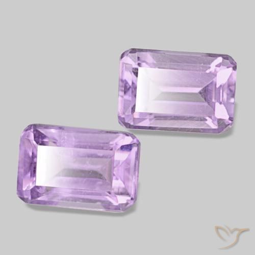 Achetez naturel 1.22ct Violet Rosâtre Améthyste gems, Taille émeraude, En provenance Brésil chez GemSelect. En stock, livraison internationale!