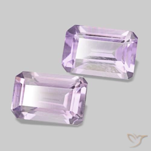 Achetez naturel 1.03ct Violet rosâtre léger Améthyste gems, Taille émeraude, En provenance Brésil chez GemSelect. En stock, livraison internationale!