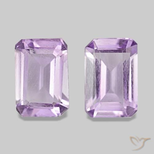 Achetez naturel 0,92ct violet rosé clair améthyste gems, taille émeraude, en provenance brésil chez gemselect. en stock, livraison internationale!