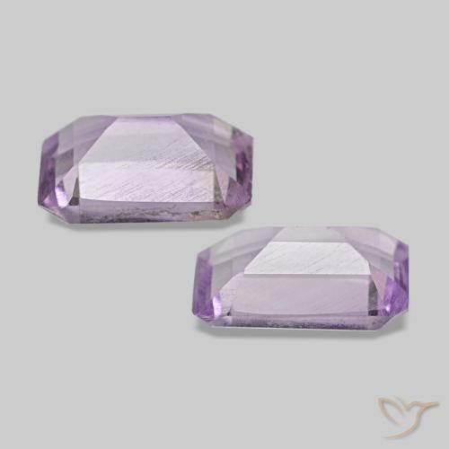 Achetez naturel 0,92ct violet rosé clair améthyste gems, taille émeraude, en provenance brésil chez gemselect. en stock, livraison internationale!