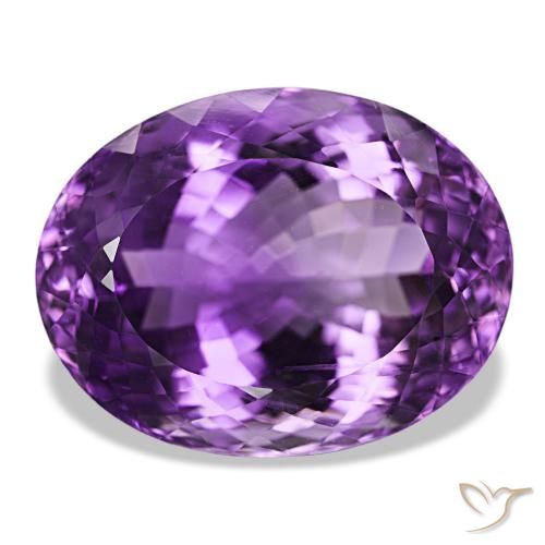 Améthyste Rose violet moyen naturelle Coupe ovale, 38.99 ct, VVS-VS