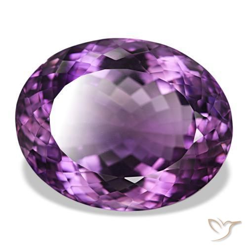 Améthyste Violet moyen naturelle Coupe ovale, 49.10 ct, IF