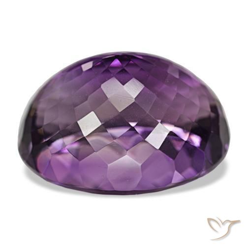 Améthyste Violet moyen naturelle Coupe ovale, 49.10 ct, IF