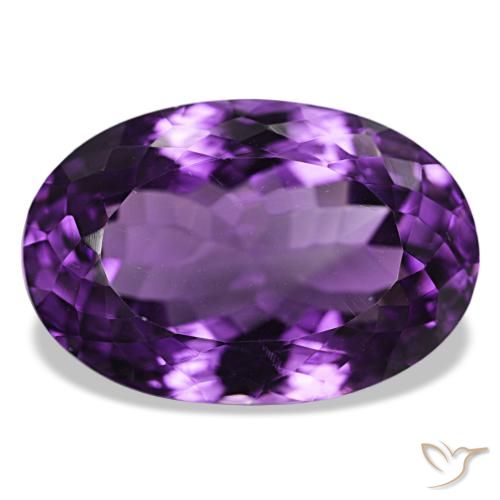 29.74ct Violet foncé Améthyste, Ovale, VVS-VS