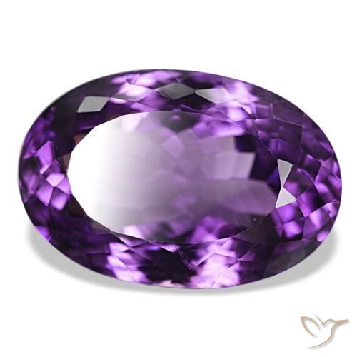 Améthyste Violet foncé naturelle Coupe ovale, 29.74 ct, VVS-VS
