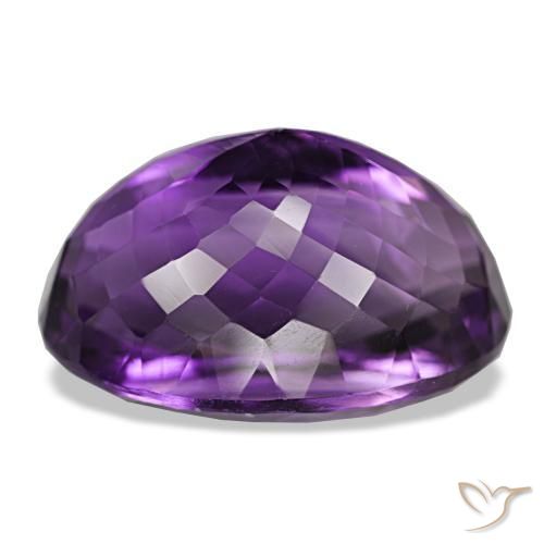 Améthyste Violet foncé naturelle Coupe ovale, 29.74 ct, VVS-VS