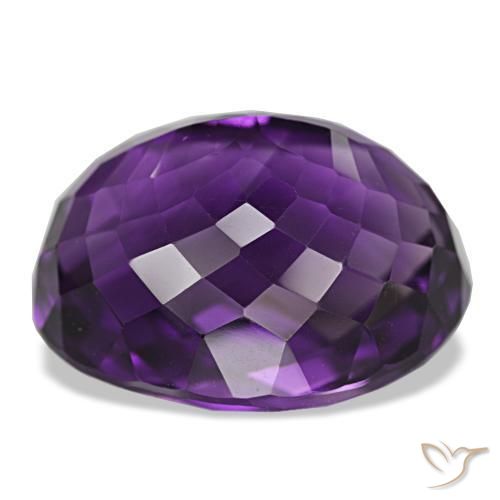 Améthyste Violet rougeâtre naturelle Coupe ovale, 30.20 ct, IF