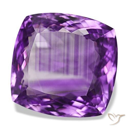 Améthyste Violet moyen naturelle Coupe coussin, 38.32 ct, VVS-VS