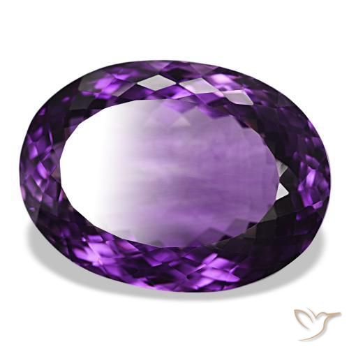 Améthyste Violet rougeâtre naturelle Coupe ovale, 50.90 ct, IF