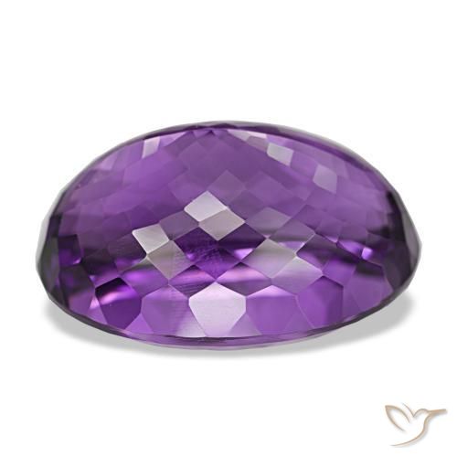 Améthyste Violet rougeâtre naturelle Coupe ovale, 50.90 ct, IF