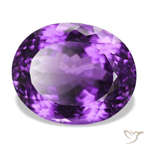 Améthyste Violet moyen naturelle Coupe ovale, 31.10 ct, VVS-VS