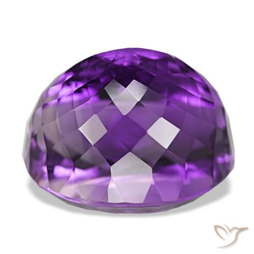 Améthyste Violet moyen naturelle Coupe ovale, 31.10 ct, VVS-VS