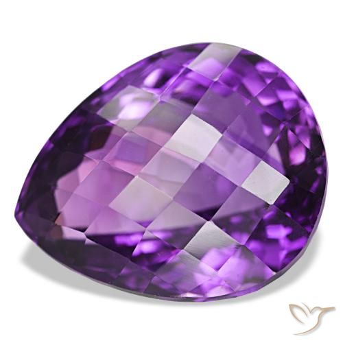 39.01ct Violet moyen Améthyste, En forme de poire, VVS-VS